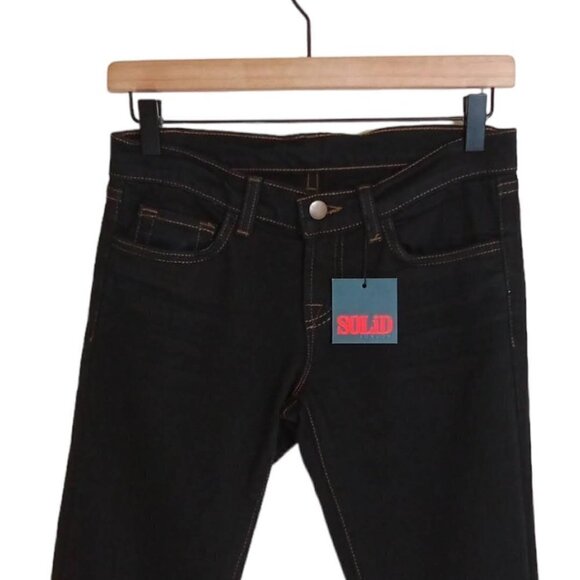 LONDON Solid Maddie Low Rise 12” Drainpipe Black Jeans NWT Size 24 - Picture 2 of 6